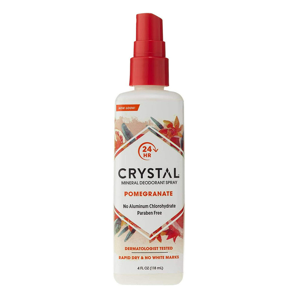 French Transit Crystal Essence Mineral Deodorant Body Spray, Pomegranate, 4 Oz
